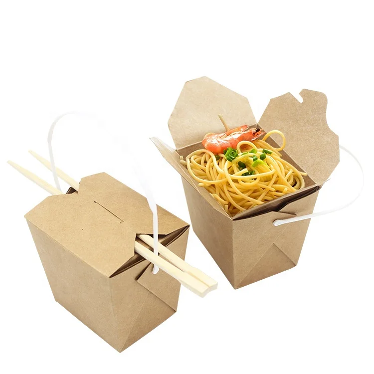 16oz 26 oz 32 oz disposable printed pasta food packaging take away noodle box custom