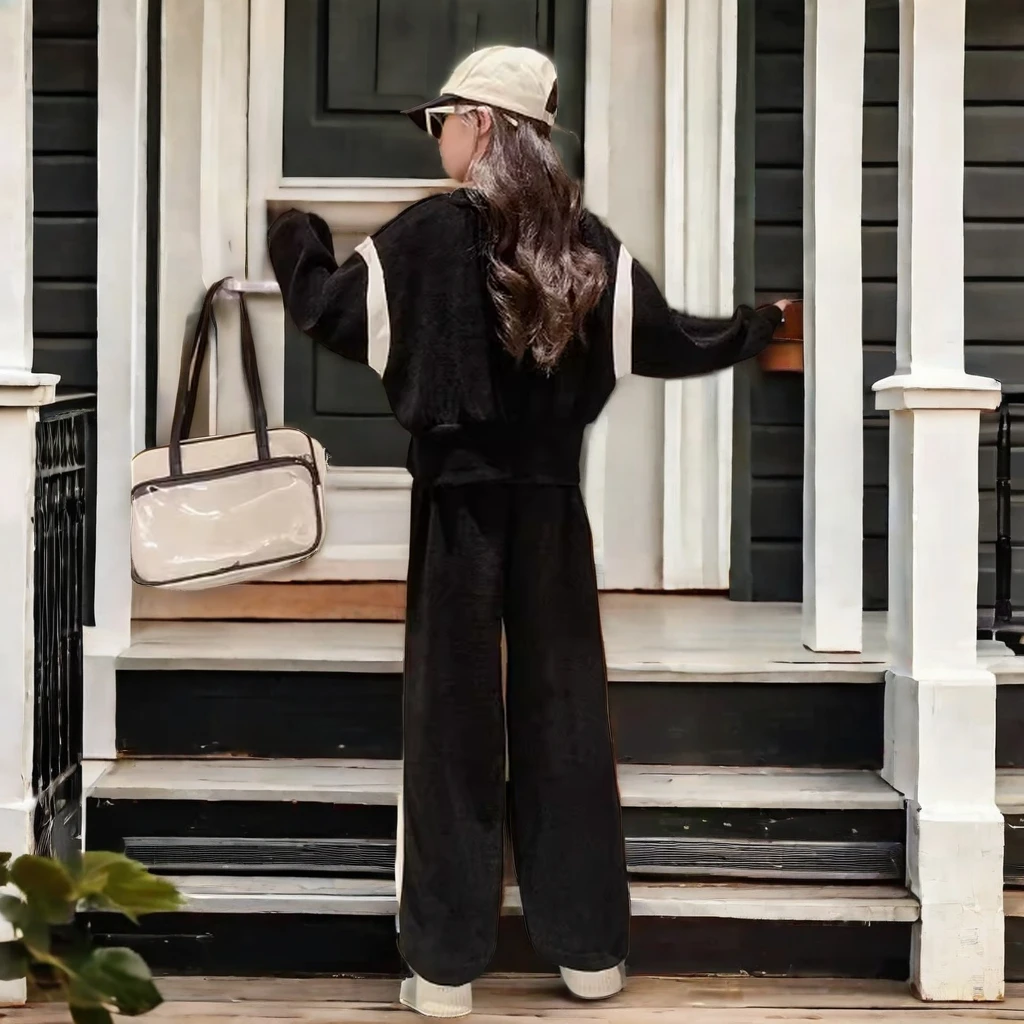 2024 Autumn Fashion Casual Clothing Set for Kids Breathable Daily Sports Wear Hoodie 8-12 Year Old Girls Wholesale