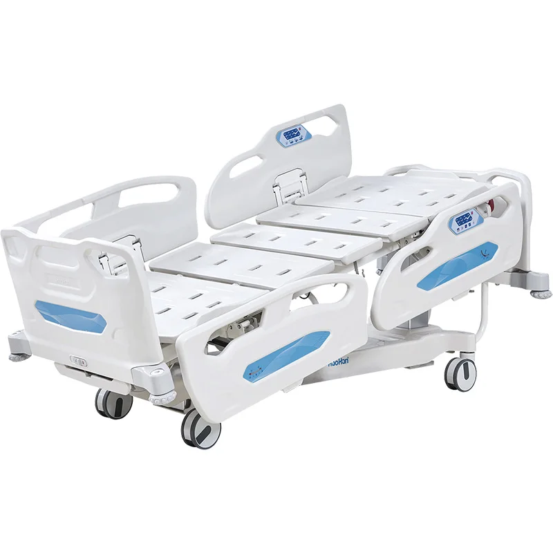 HaoHan 007-A Hot Sell ABS Side Rails Transfer Paient ICU Bed 6 Functions Remote Control Electric Bed with Weighing System