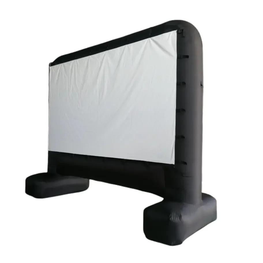 20FT Movie Svcreen 16FT Inflatable Screen with 250W Blower Family Inflatable Projector Screen Outdoor Party Backyard Cinema
