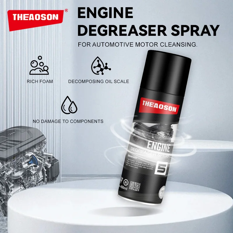 Theaoson 450ml Engine Degreaser Cleaner Spray and Degreaser for Cleaning Grease and Grime