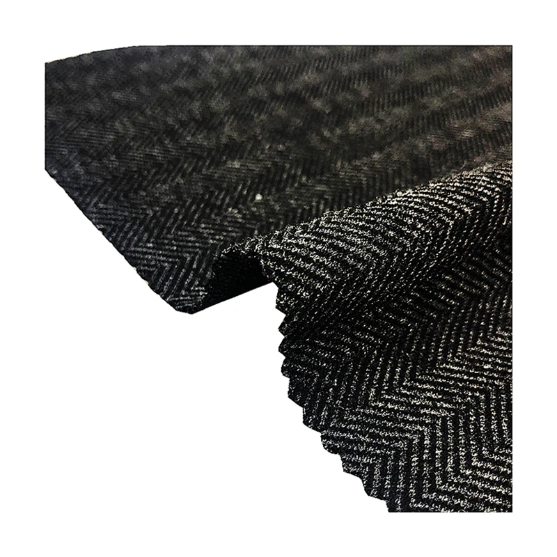 Fashion yarn dyed fabric knitted herringbone jacquard polyester rayon fabric for dress