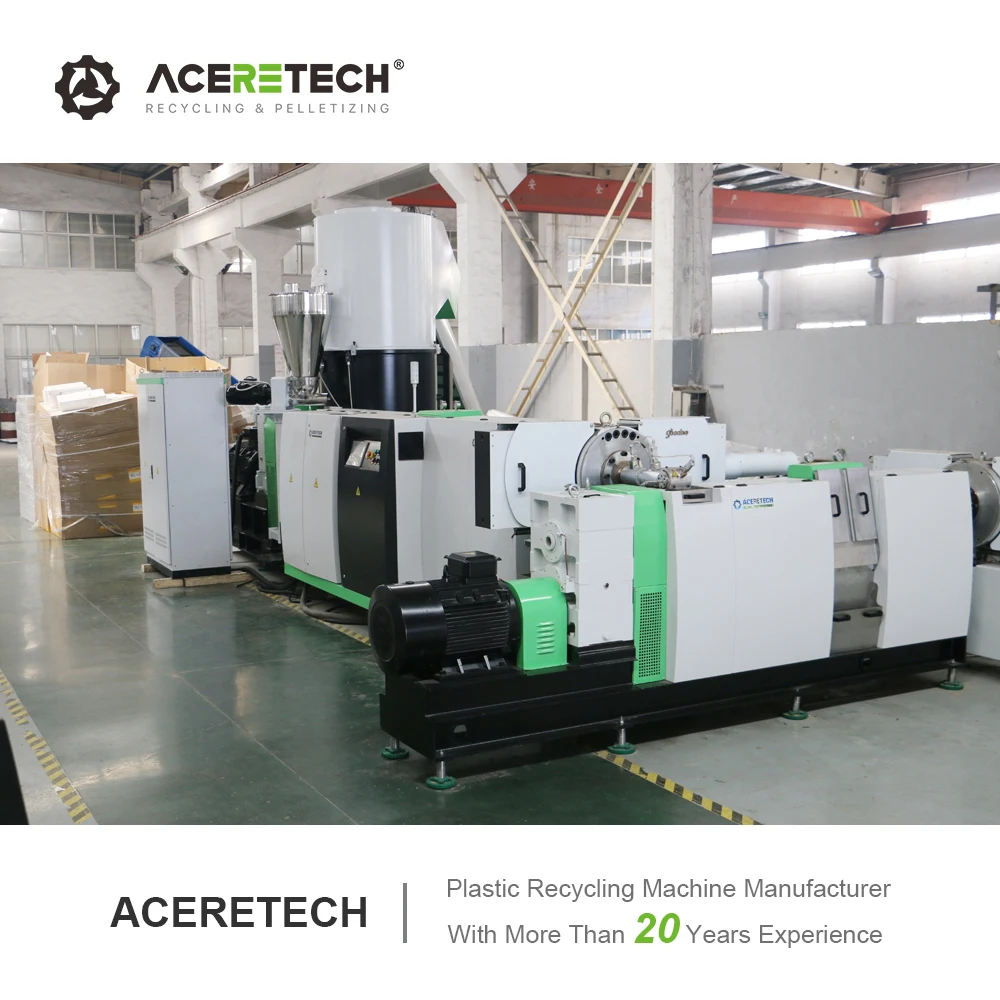 ADS PP/PE/PVB Crushed Material/Flakes Waste Plastic Recycling Pelletizer Granulator Machine Line