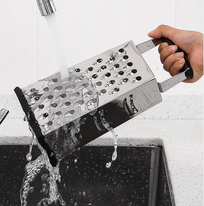 Box Grater 4-sided Cheese Grater for kitchen Stainless Steel Vegetable Grater