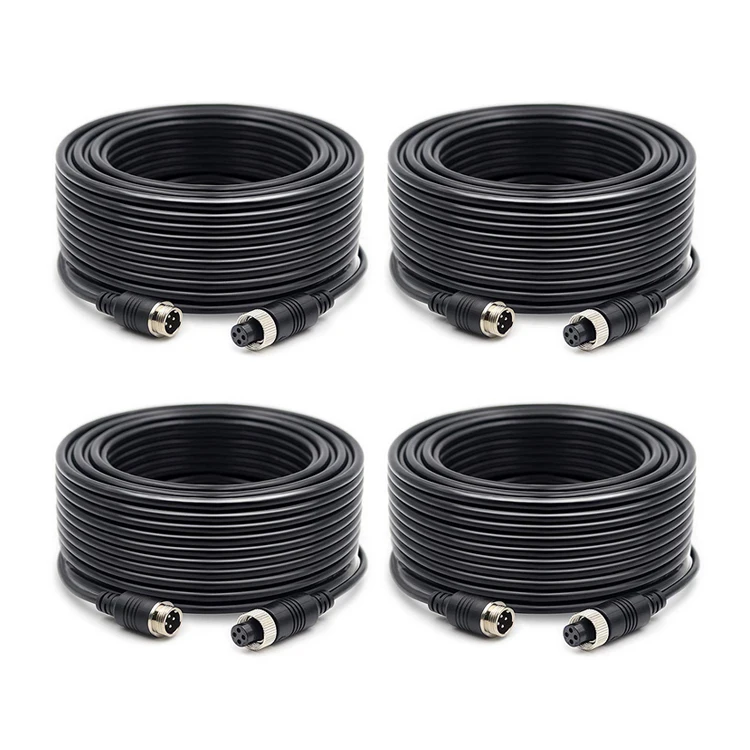 Dongguan Guangying 4Pin Backup Camera Aviation Cable / Extension Cable for Car Rear View Reversing Camera