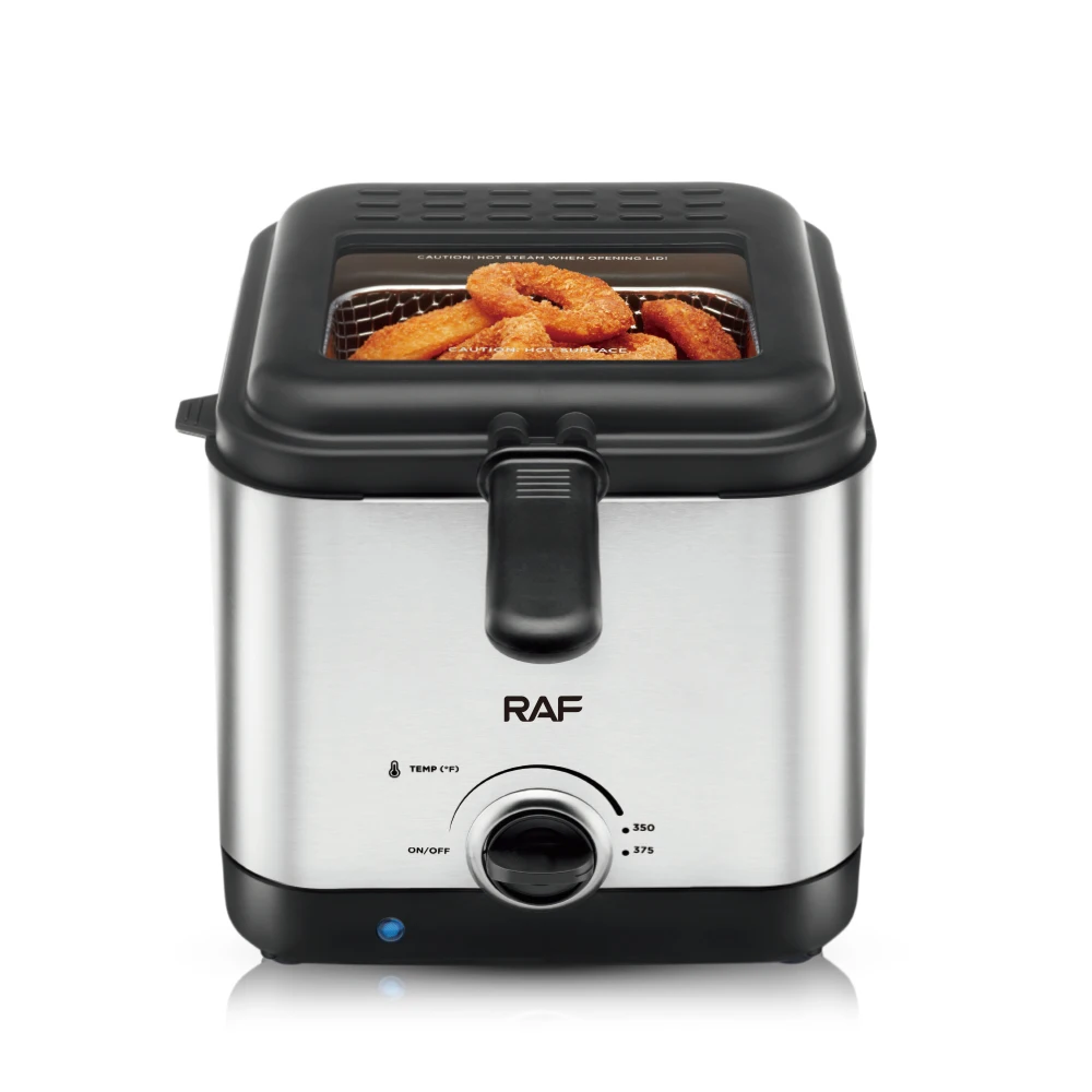 Kitchen Household 2.5L Electric Fryer Detachable Oil Container 1000W Stainless Steel Deep Fryer