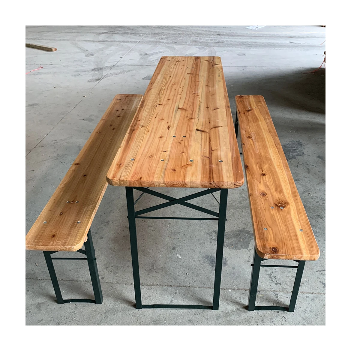 
Outdoor solid wood Beer Table and Benches 
