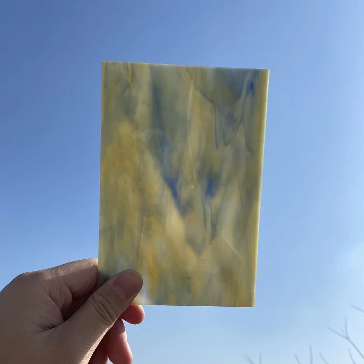 Wall arts Colorful stained glass sheet for stained glass hanging decoration and stained glass window decorations