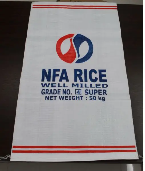 
PP woven bag sack custom printed PP plastic packaging bag for rice bag, agriculture feed flour 