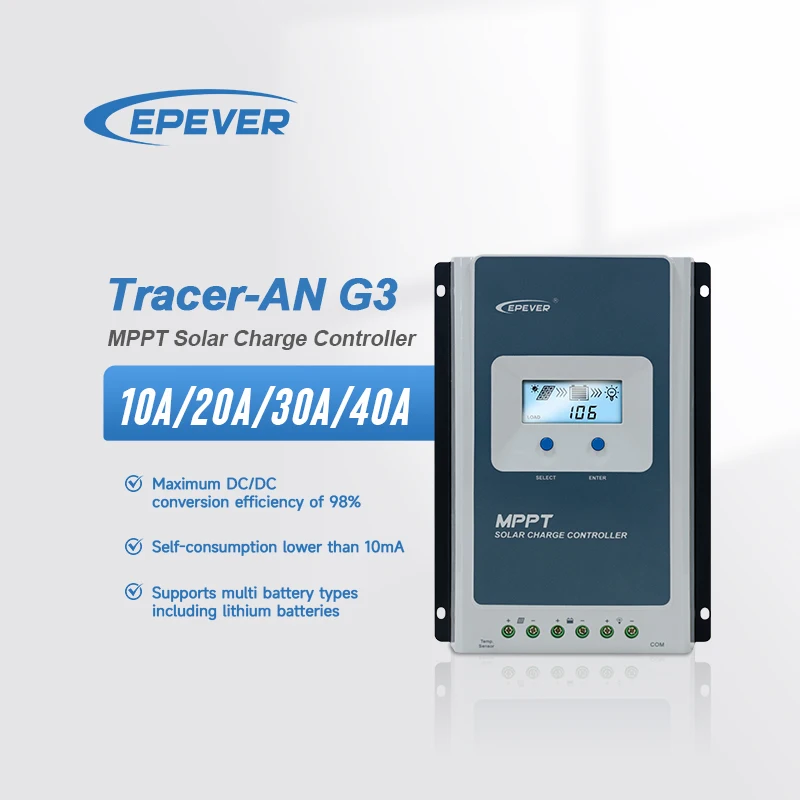 Tracer G3 12V 24V intelligent solar controller regulator mppt epever 10A 20A 30A 40A