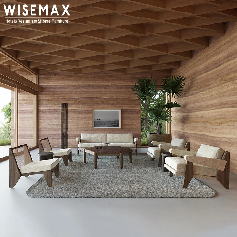 WISEMAX мебель современный дизайн односпальный диван из цельного дерева модульная ткань armschair модульный для гостиной офиса