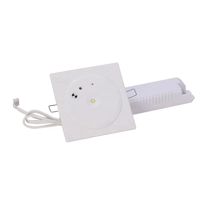 Factory Customized 3W Power LED Emergency Light Ceiling Recessed Mounted Downlight Battery Rechargeable Steel Casing PC Plate