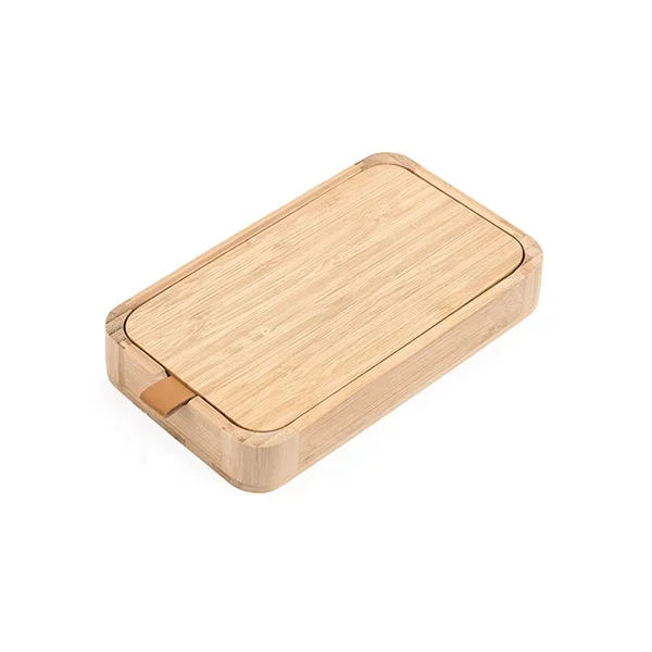 ZB BSCI Factory Bamboo Makeup Organizer with Mirror Convenient Storage Box for Your Daily Beauty Essentials
