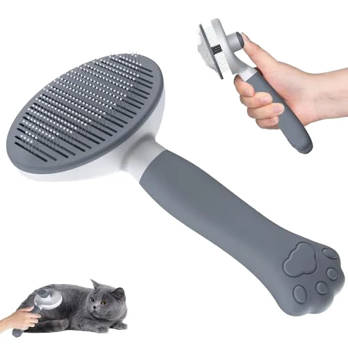 Hot Selling One-Button Handle Combs Sustainable Dog and Cat Bristle Hair and Scalp Massager Shampoo Removal  Cleaning