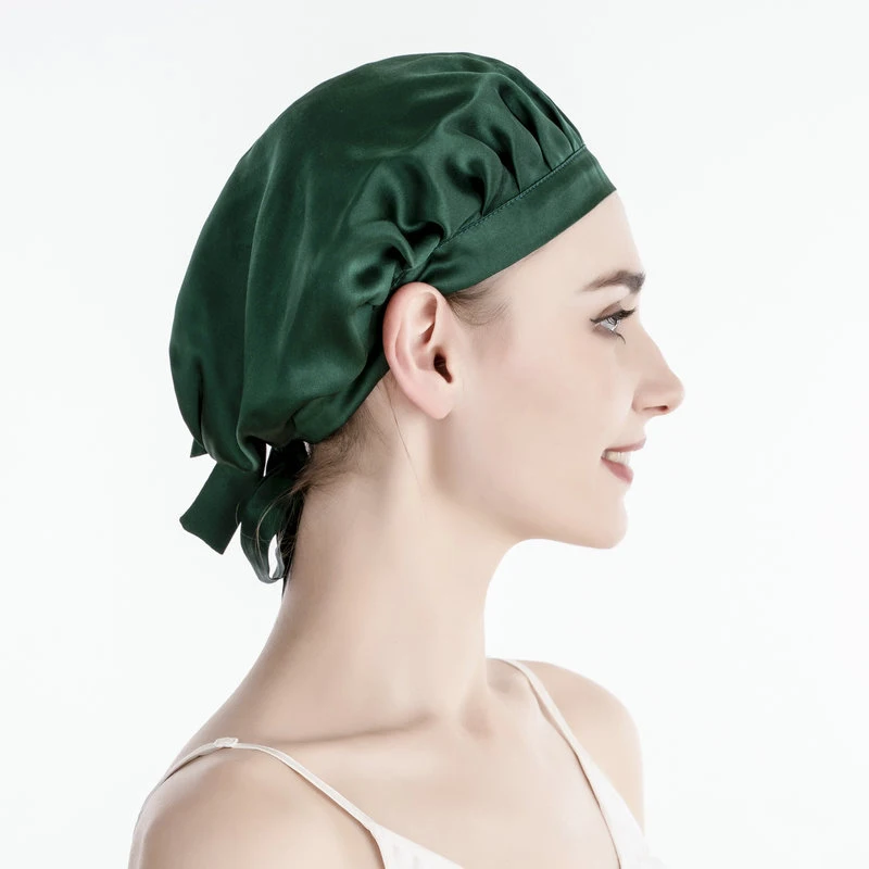 100% Pure Mulberry Silk Soft Comfortable Bonnet Sleep Cap For Women Curly Hair Long Hair
