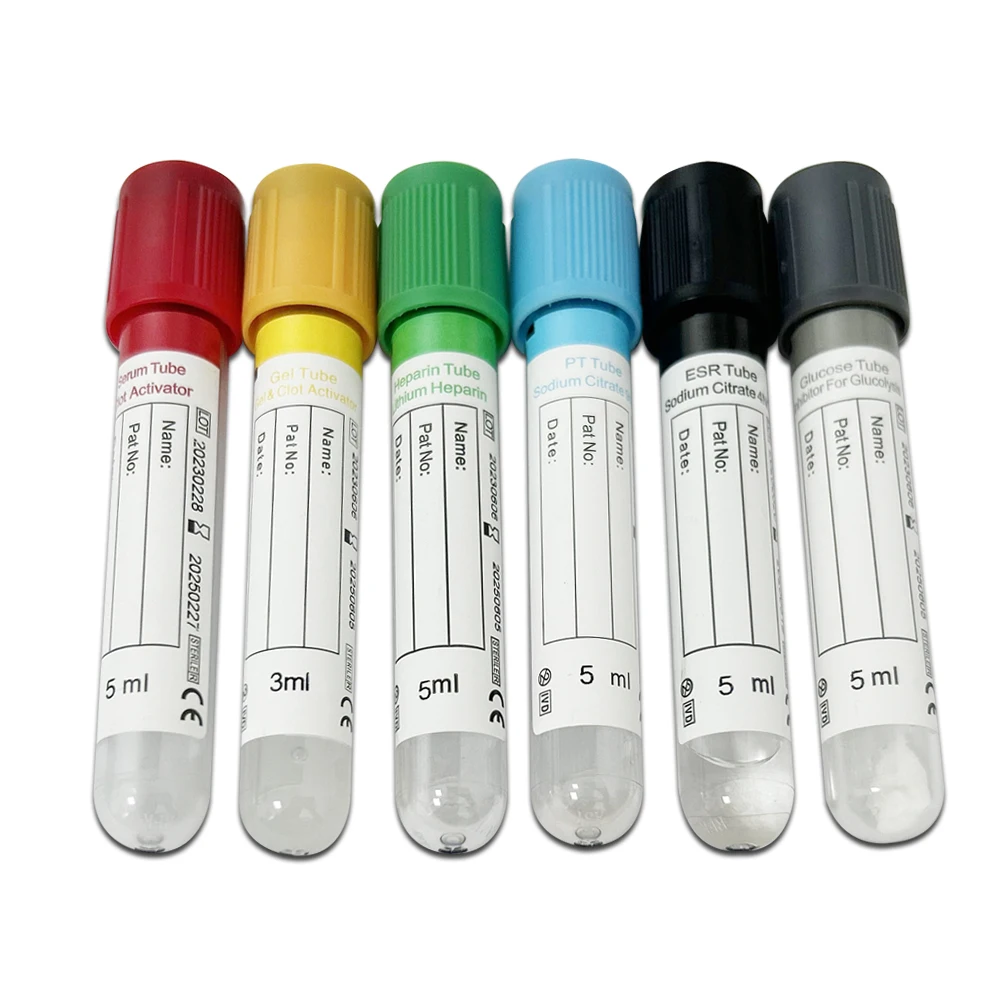 Medical heparin lithium blood collection tubes green top heparin vacuated vacuum blood sample collection