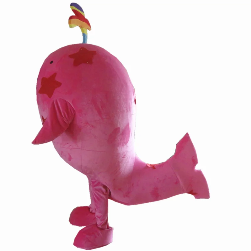 Костюм-талисман в виде розовой рыбы/костюмы для косплея китов взрослых