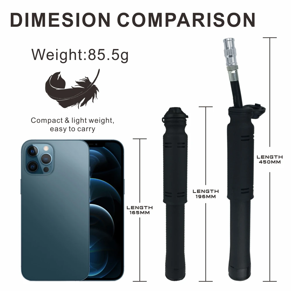 Bicycle Accessories Bike Motor Cycle Air Handy Pump for Tires of MTB Road