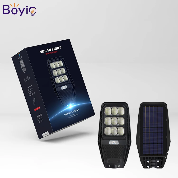  Boyio 100W 200W 300W цена производителя Солнечная энергия Smd 2835 новый дизайн все в одном солнечные уличные