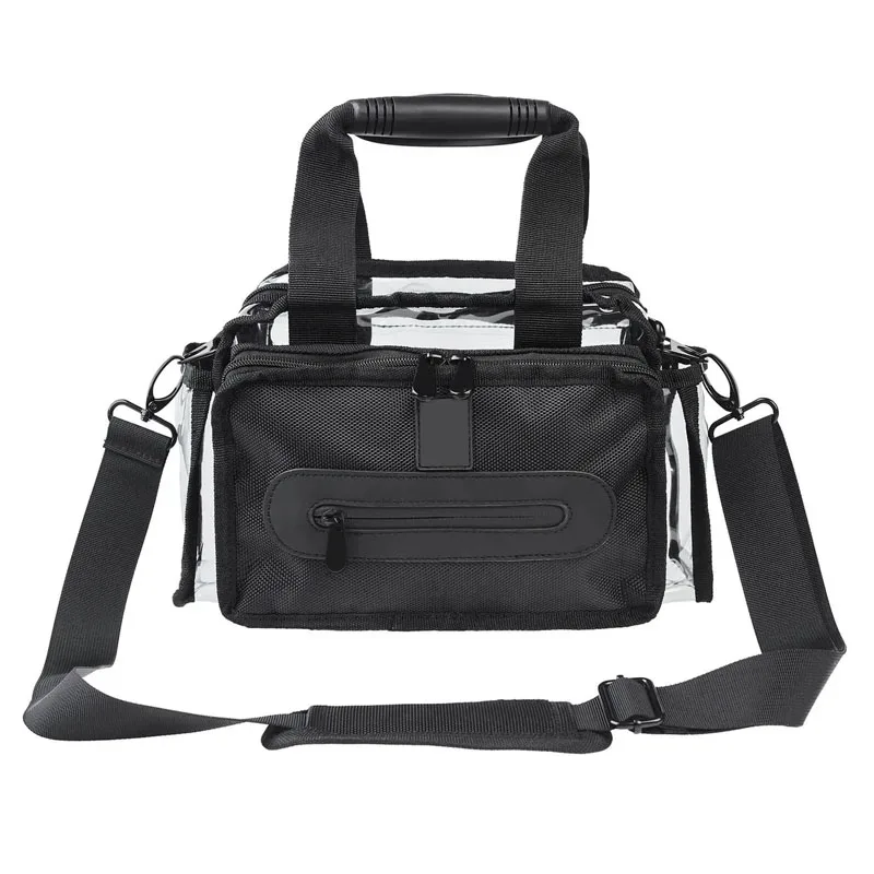 waterproof pvc cosmetic bag professional makeup kit tote organizer makeup artist clear bags with shoulder strap