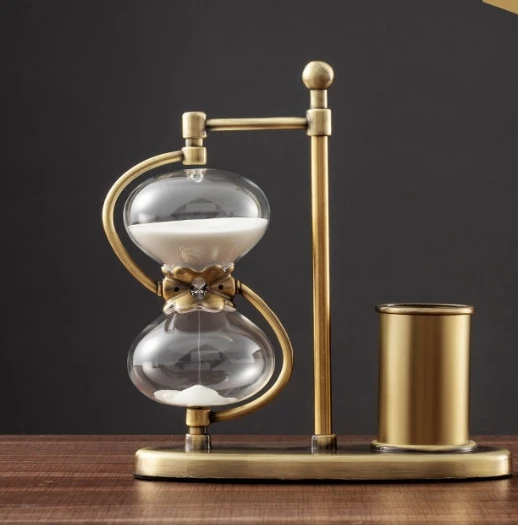 Scandinavian Creative Gift Brass Unique Wholesale Decorative Glass Large Souvenir Antique Souvenir Custom Hourglass Timer