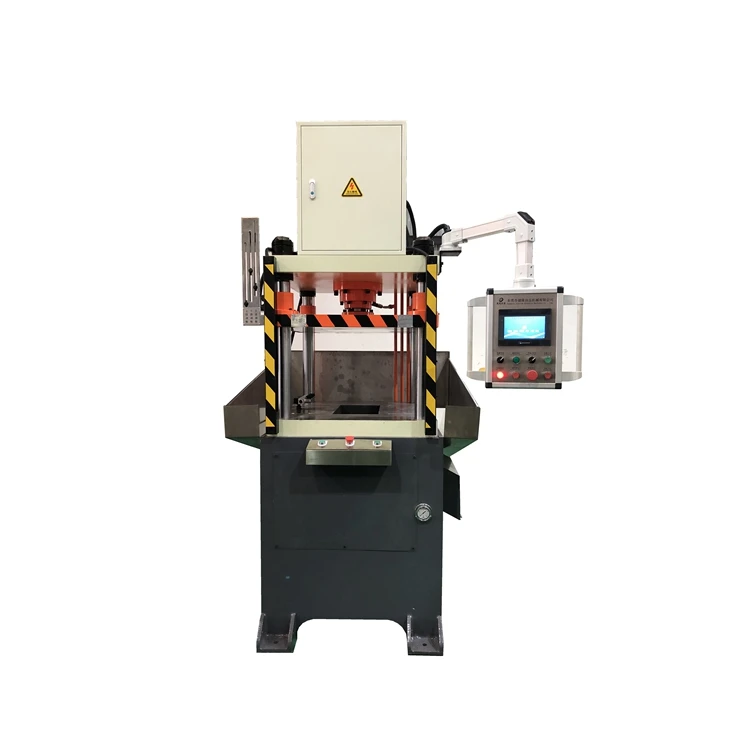 hydraulic press four column for alloy die casting parts rough edge punching and shaping