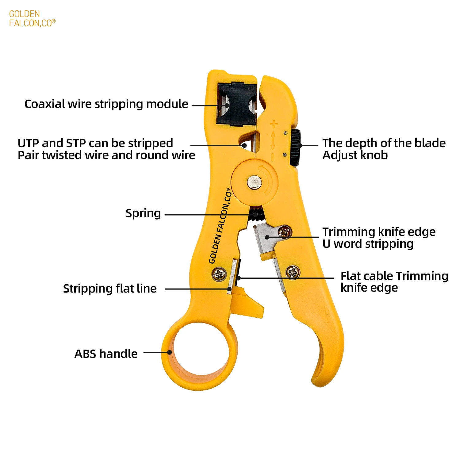 multi-function adjustable stripping Plier cat5 cat6 wire stripper RG59 RG6 RG11 RG7 coaxial cable stripping