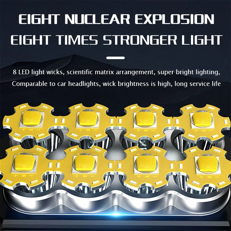 Howlighting Solar Led Flashlights 8 Led Portable Lantern Outdoor Torch Spotlight Emergency Multifunctional USB Charge Flashlight