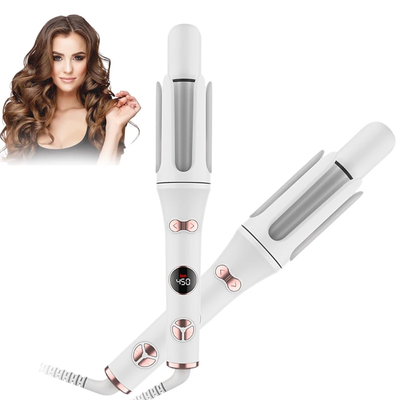 Professional Hair Curler Automatic Hair Curling Iron with Ceramic Ionic Barrel Auto Rotating Hair Curling Wand