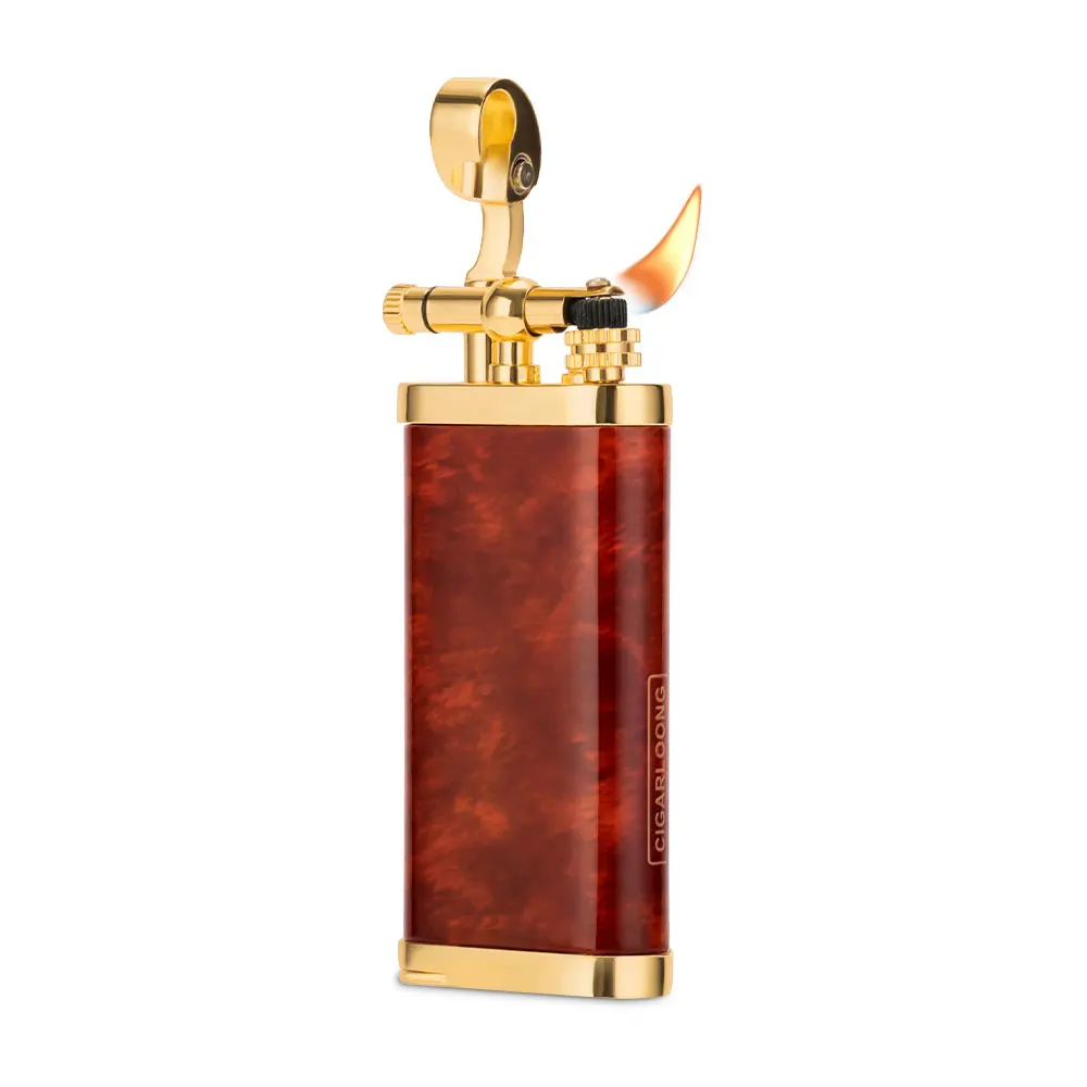 CIGARLOONG High-grade Classic Luxury Smoking Accessories Custom Metal Alloy Refillable Windproof Cigar Cigarette Lighter