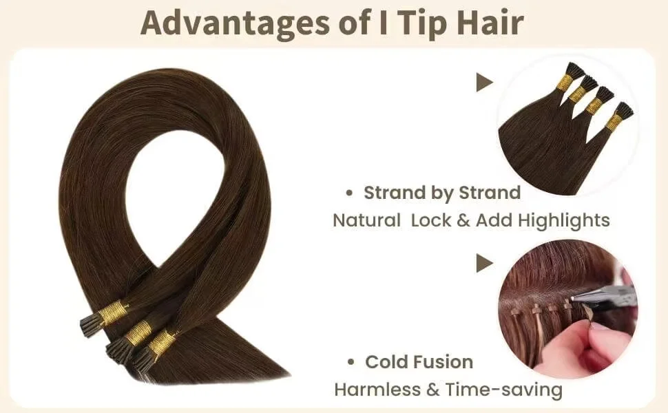 Keratin i tip 6 # каштановые человеческие волосы для наращивания