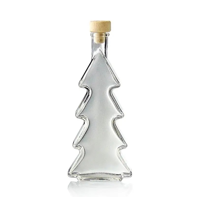 350ml christmas tree shaped glass diffuser bottle with cork