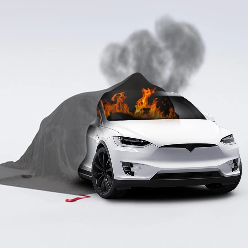 6*8m EV Car Fire Blanket Mat Extreme Large Car Fire Blanket For Vehicles EN 13501-1:2019-05
