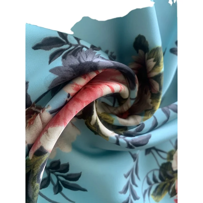 Wholesale High quality SOFT SILKY SATIN woven crepe chiffon dyed fabric for garment