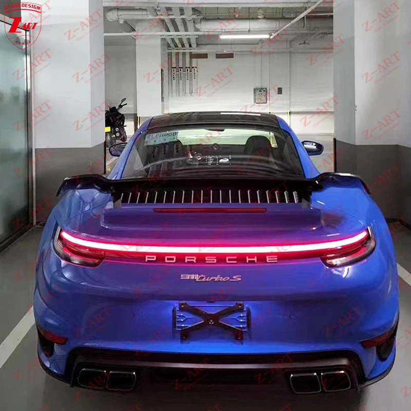 Z-ART 2019-2022 992 углеродного волокна задний спойлер для Porsche 911 Turbo S