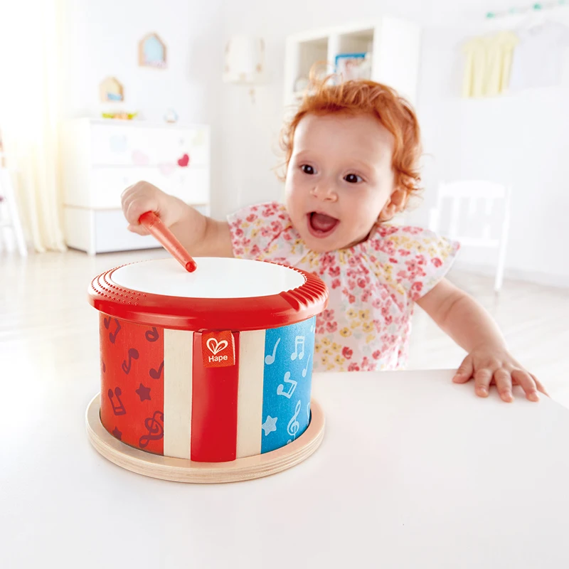 Baby Musical Instrument Toy Educational Wooden Musical Toy Set Kids Drum Set With Xylophone Flute Tambourine Multiple Tools