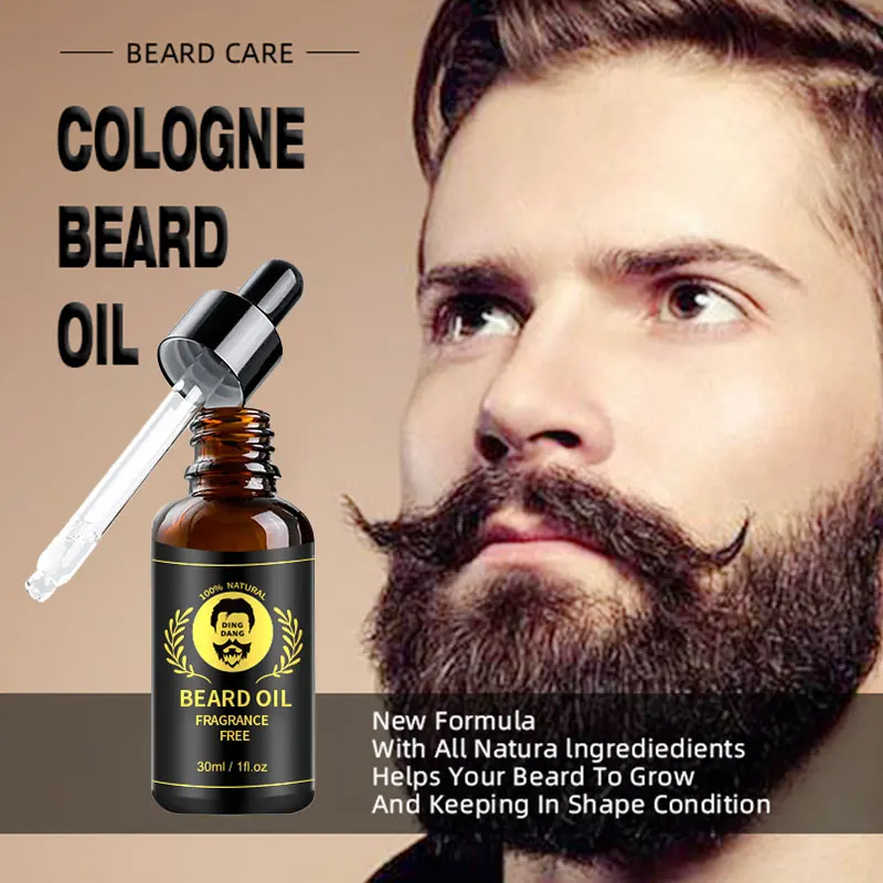 Private Label Organic Balm Brush Roller Mustache Shaving Soap Men Grooming Care Beard Growth Kit Beard Growth Oil Kit