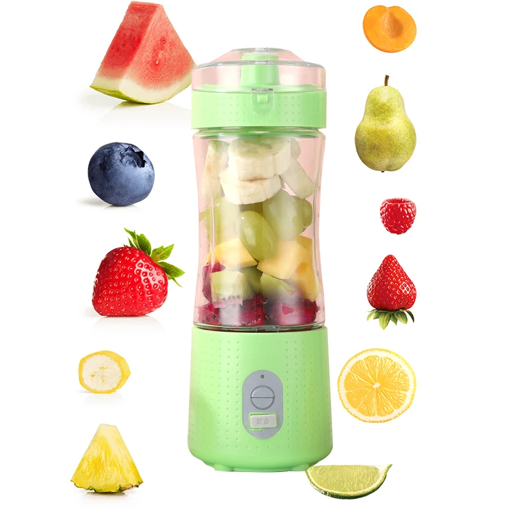 
Home Kitchen Appliance Fruit Juicers Bottle Usb Rechargeable Portable Smoothies Blender With 6 Blades Extracteur De Jus 