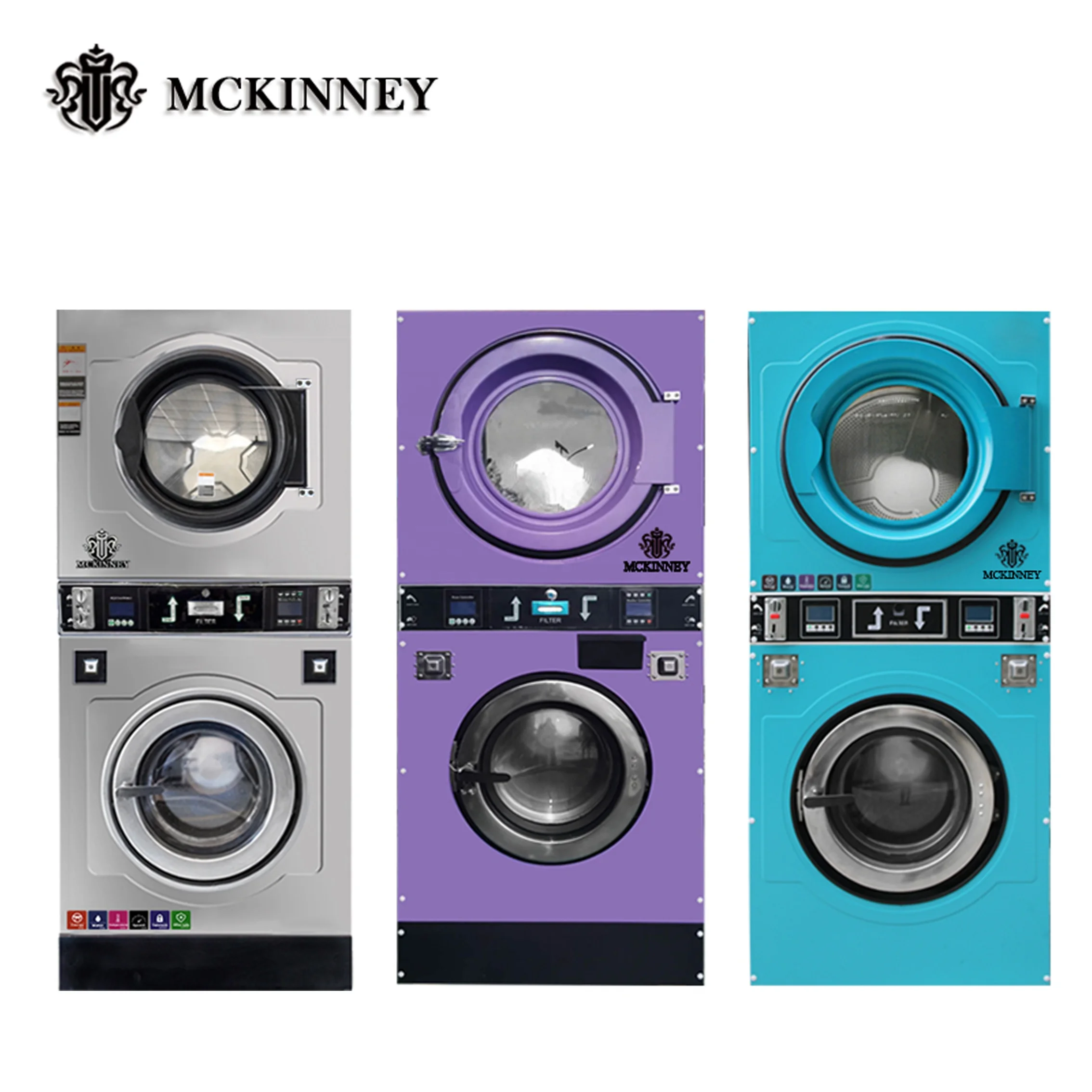 Mckinney Factory Direct Price Coin Operated Laundry Washer and Dryer