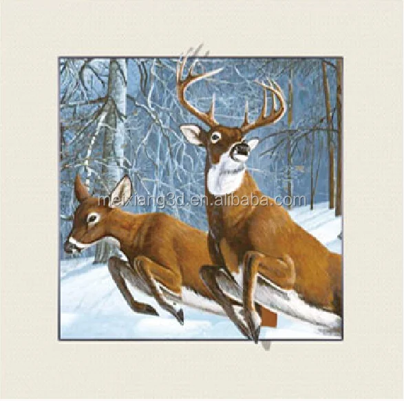 
low price Home Decoration size 40*40 3D 5D Lenticular Pictures 
