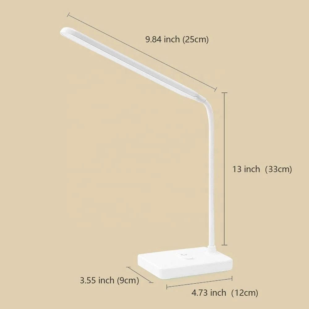 kids student white pink mini touch dimming folding design portable rechargeable adjustable USB modern led desk lamp for study