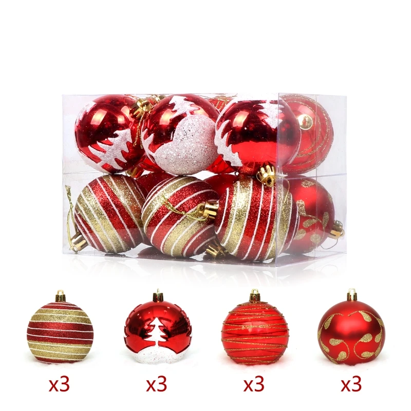 Пластиковый прозрачный логотип Рождественские шары украшения
