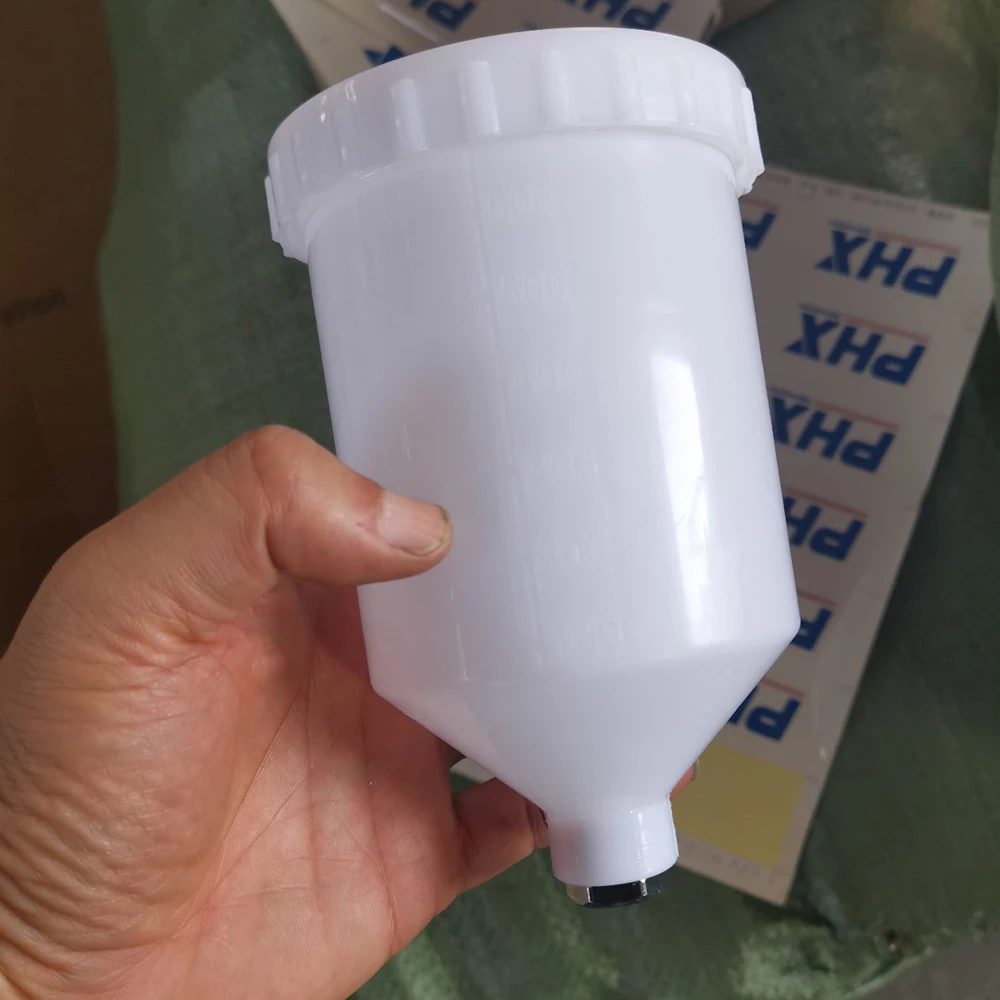 600ml Gravity Feed Paint Pot Spray Gun Pot Replacement Plastic Paint Cup