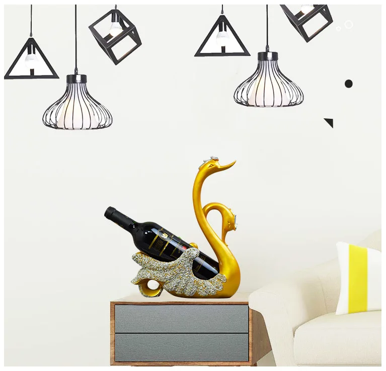 Новый продукт, винный держатель для вина в виде лебедя, держатель для красного вина для одной бутылки для домашнего декора, подарок, поделки из смолы