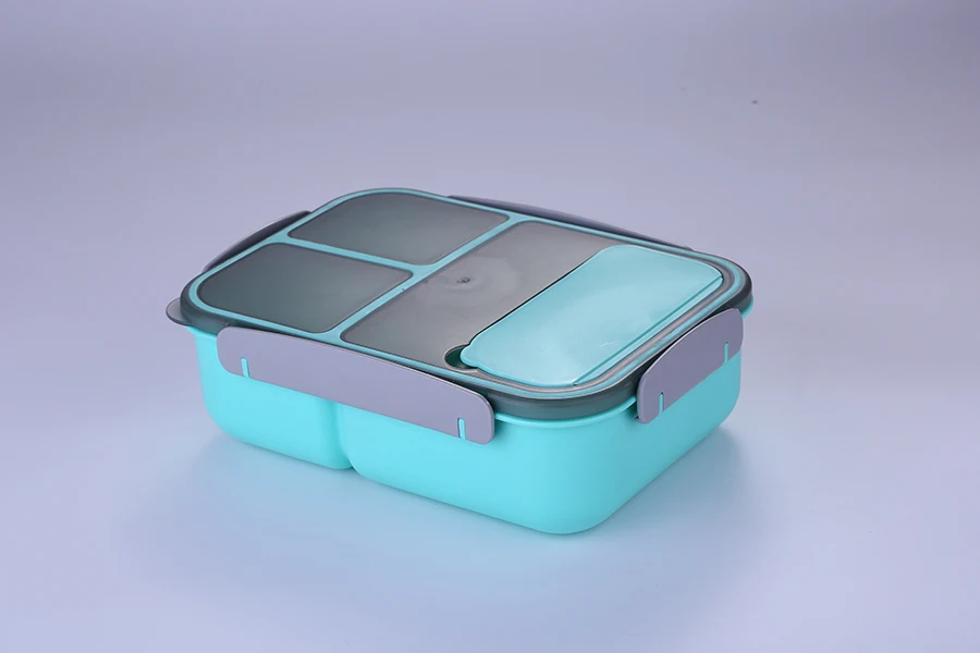 KJH live 1.8L New design BPA free plastic three compartment bento lunch box for adults