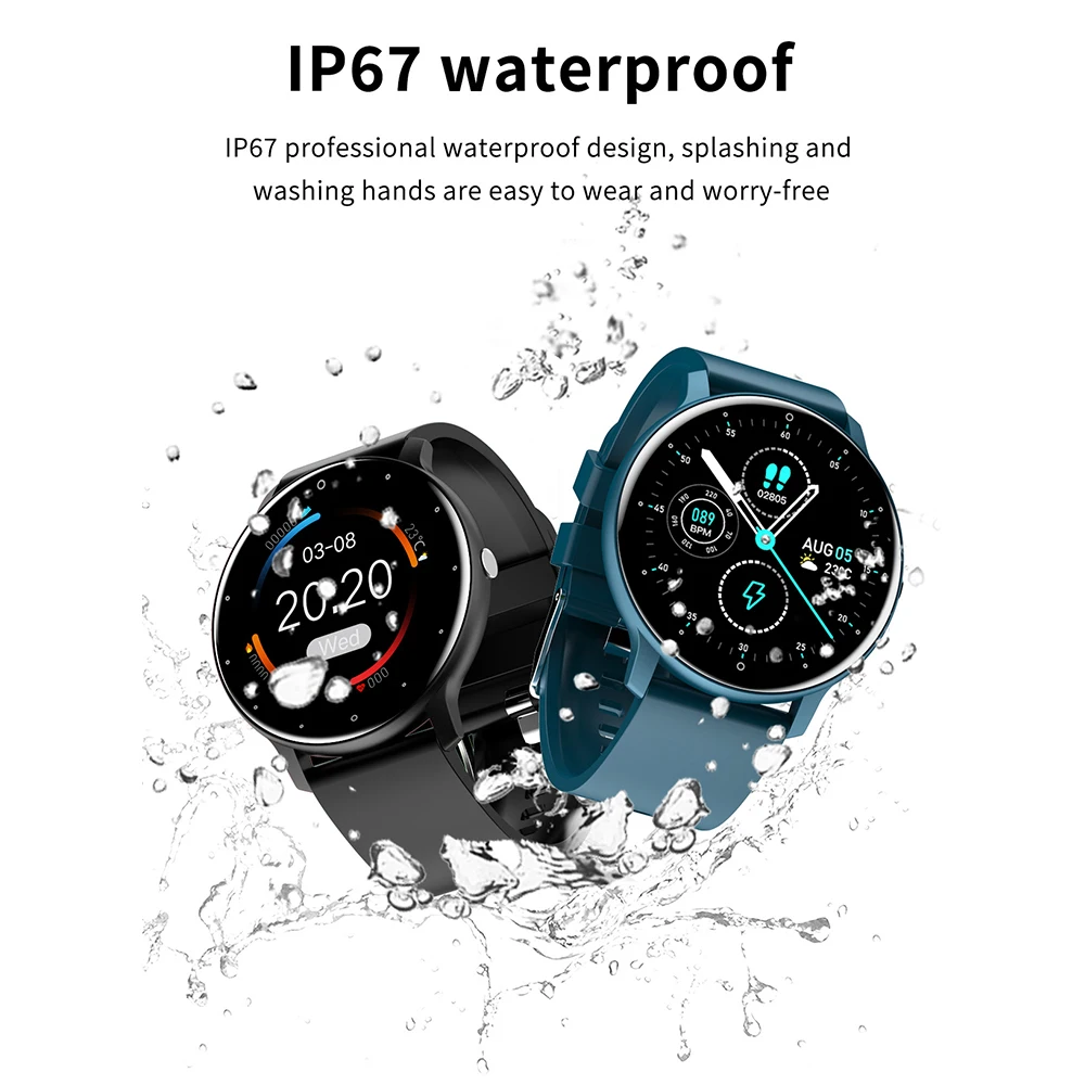 AUCAS 2021 Andriod/IOS waterproof Calling Wireless Charging Fitness blood pressure heart rate smart