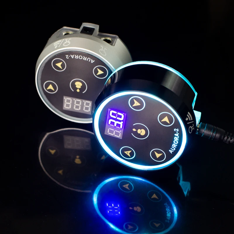 Оптовая продажа, новый модернизированный блок питания с цифровым ЖК-дисплеем и сенсорным экраном Mini Aurora 2 для татуировок, подходит для всех тату-машинок