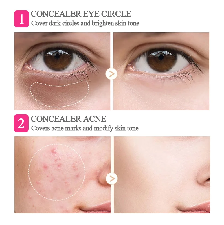 High-Gloss Brightening Concealer to Cover Acne Marks, Spots, Dark Circles, Tattoos, Waterproof