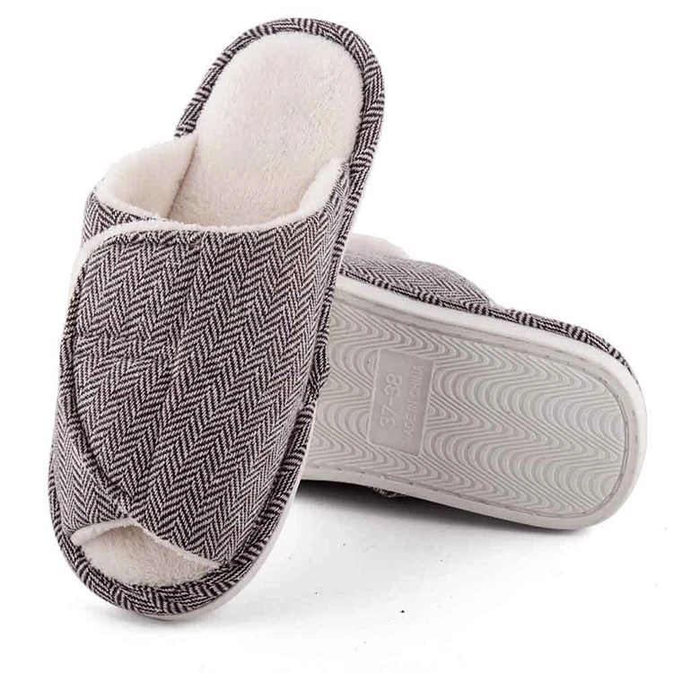 Cheap Arthritis Edema Adjustable Memory Foam Open Toe Foot Swollen Non-slip Indoor Home Slides Slippers for Men