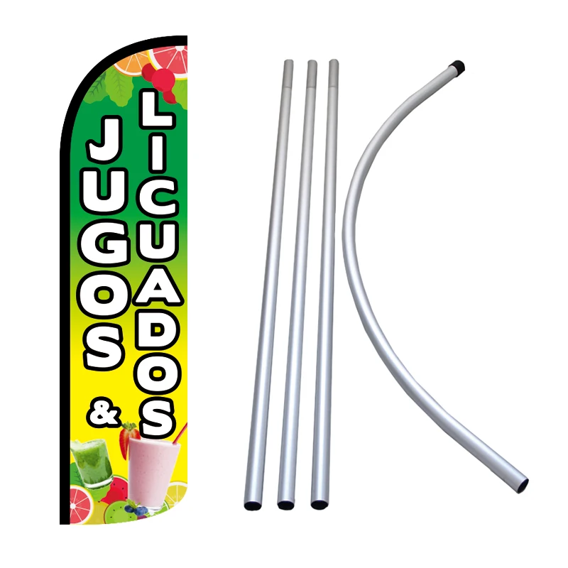 Top Quality Aluminium Feather Flag Teardrop Flags Banner Stand Flexible Telescopic Feather Beach Flag Pole